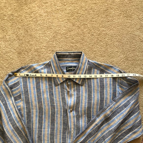 Gitman Brothers Linen Long Sleeve Sport Shirt Size: M - Picture 8 of 8